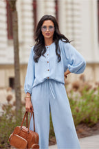 Baby Blue 100 Tencel Blouse Lightweight Spring Essential