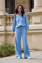 Steel Blue 100 Tencel Blouse Lightweight Spring Essential