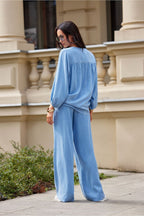 Steel Blue 100 Tencel Blouse Lightweight Spring Essential