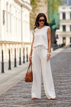 Ivory Sleeveless Blouse Spring Collection Top