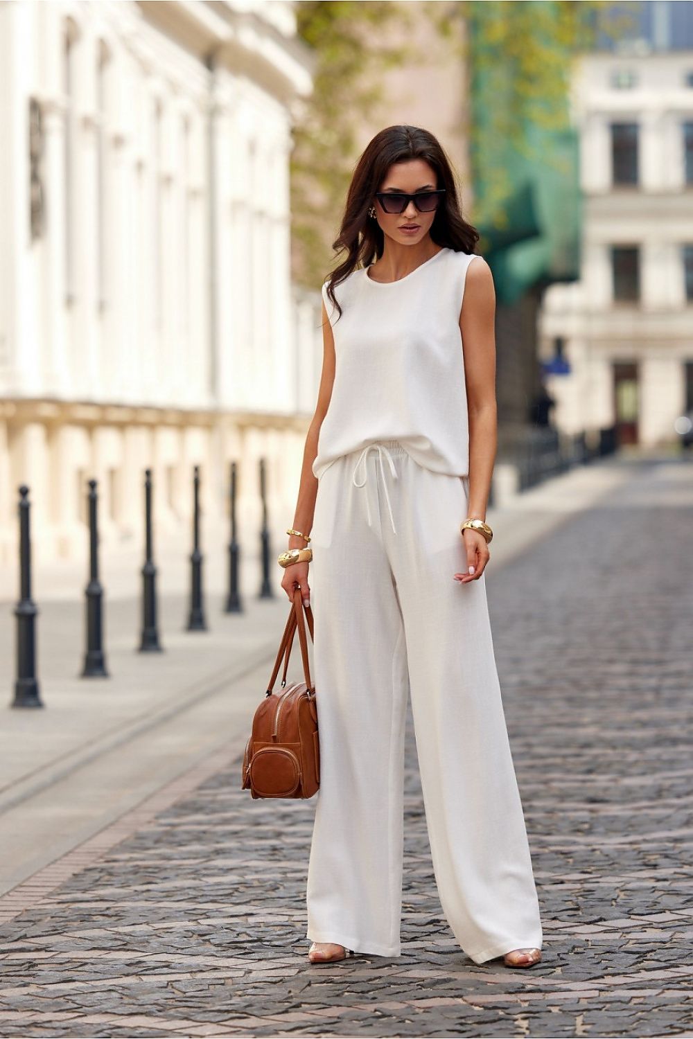 Ivory Sleeveless Blouse Spring Collection Top