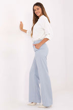 Elegant High Waisted Wide Leg Trousers