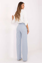 Elegant High Waisted Wide Leg Trousers