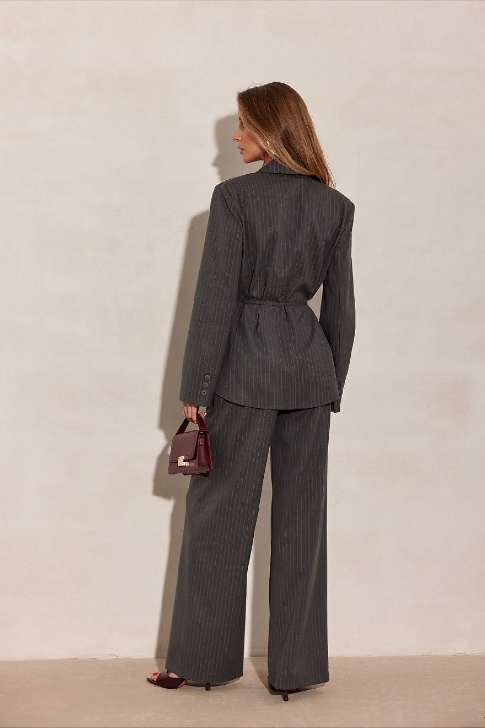 Dark Pinstripe Tailored Shirt for Elegant Style