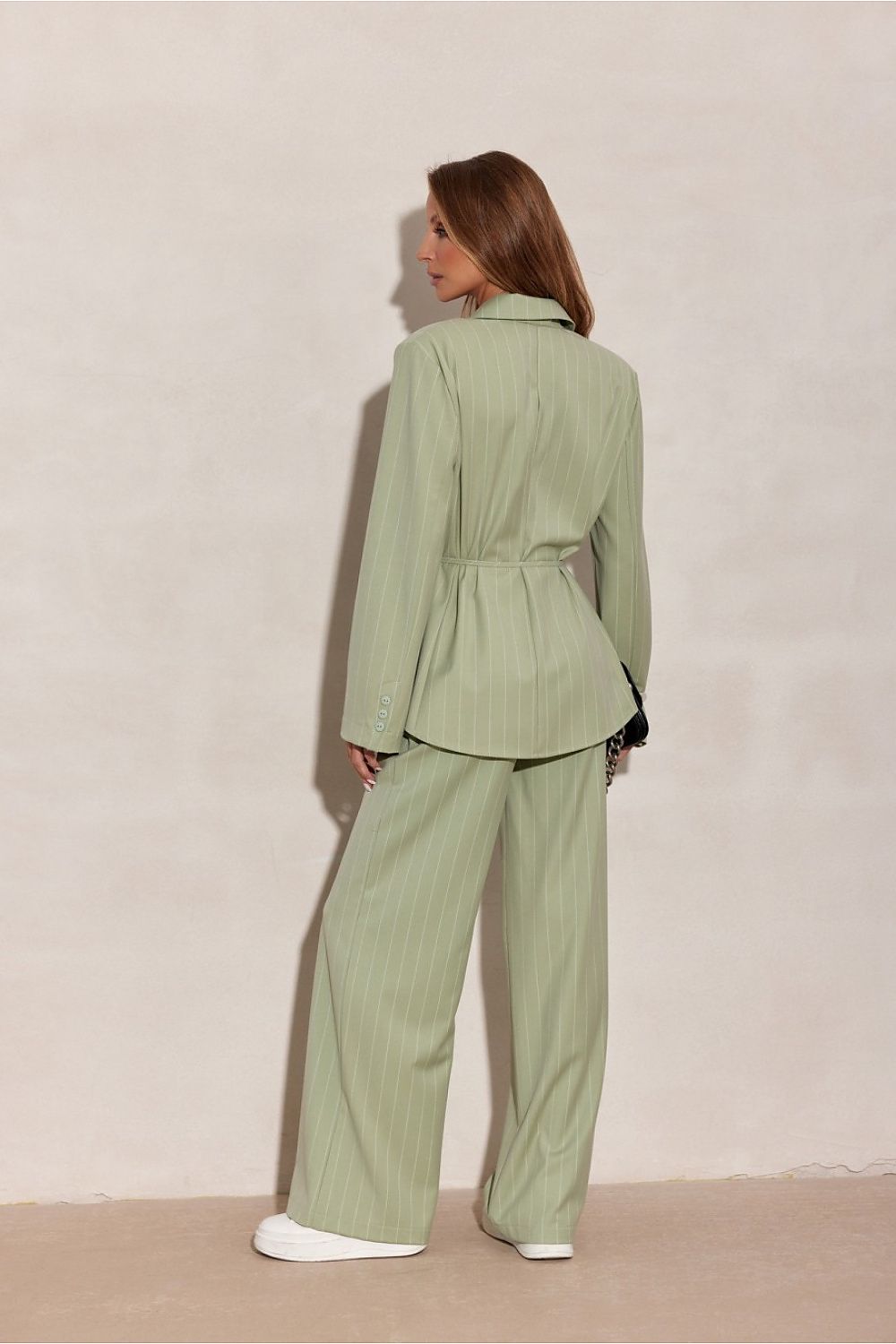 Sage Green Pinstripe Tailored Shirt 