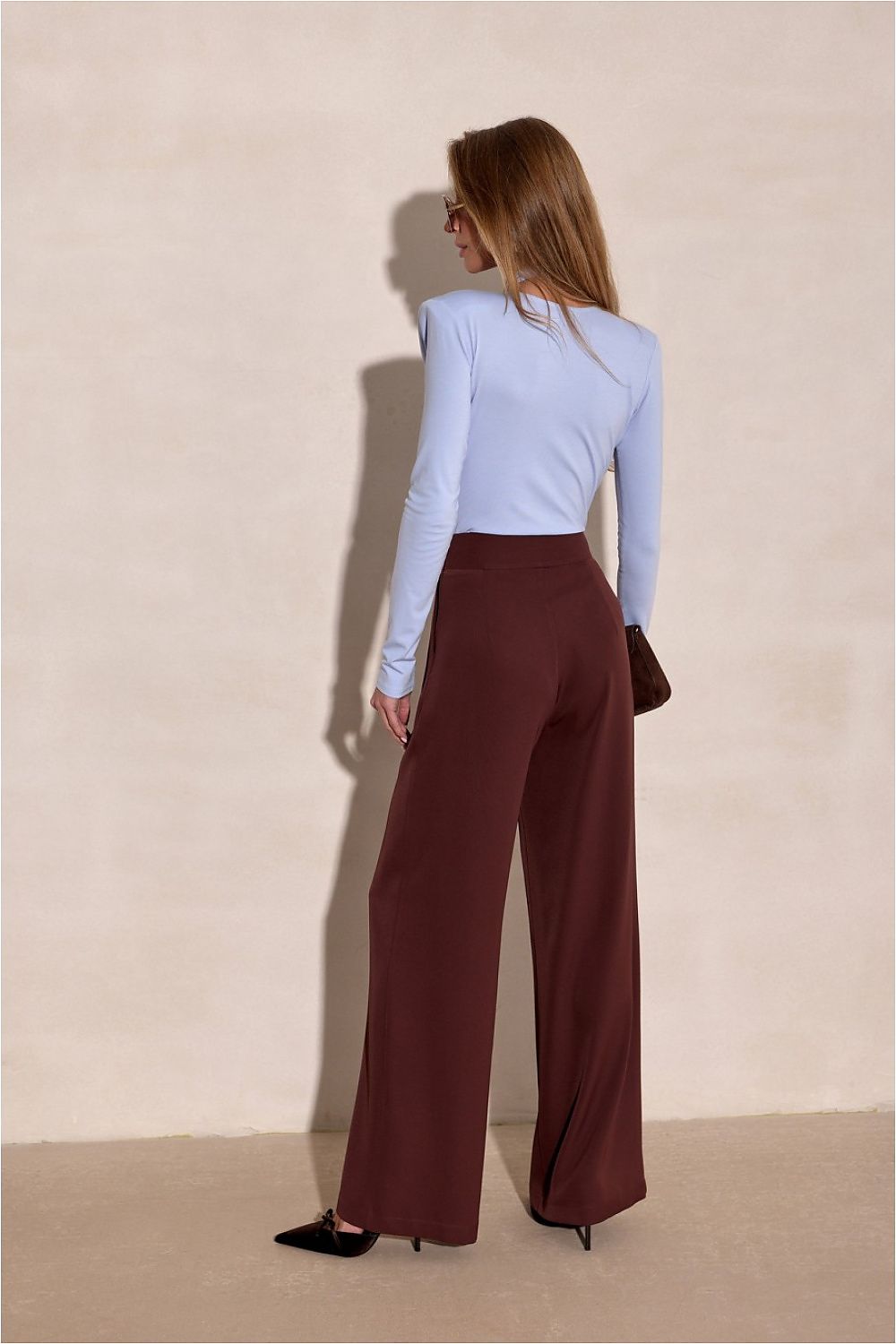 Baby Blue Wrap Bodysuit with Flower Choker 