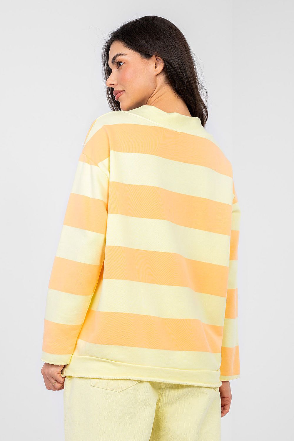 Striped Oversized Necks Blouse