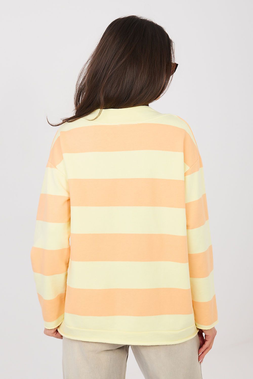 Striped Oversized Necks Blouse
