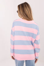 Striped Oversized Neck Blouse