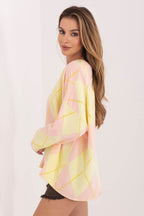 Diamond Pattern Oversized T Blouse